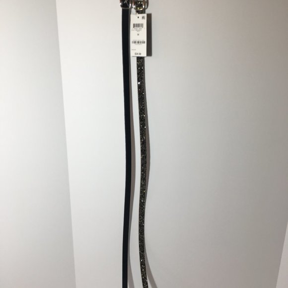 I.N.C. Glitter & Lace 2-for-1 Skinny Belts Med - Picture 4 of 4